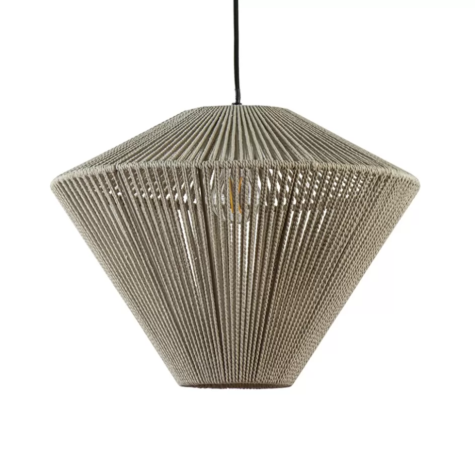 Eettafellampen | Light and Living>Straluma Light and Living hanglamp Felida créme 42 cm