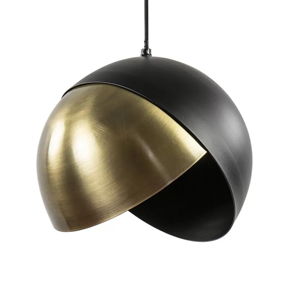 Light and Living | Eetkamerverlichting>Straluma Light and Living hanglamp Namco zwart met antiek brons