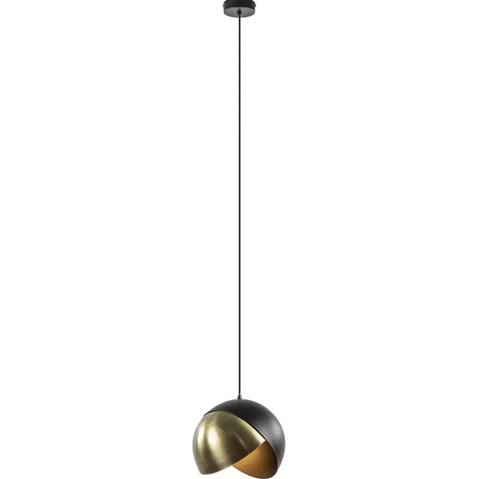 Light and Living | Eetkamerverlichting>Straluma Light and Living hanglamp Namco zwart met antiek brons