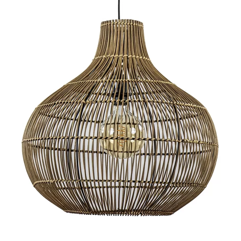 Eettafellampen | Light and Living>Straluma Light and Living hanglamp Pacino donker rotan