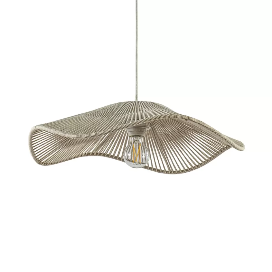 Eettafellampen | Light and Living>Straluma Light and Living hanglamp Rafa crème 50 cm