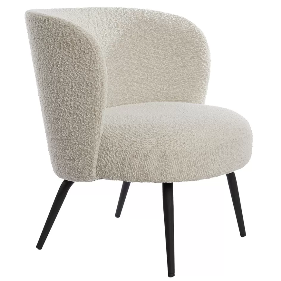 Fauteuils>Straluma Light and Living stoel Dieyda créme met zwarte poot