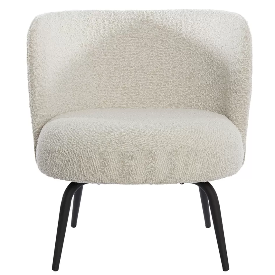 Fauteuils>Straluma Light and Living stoel Dieyda créme met zwarte poot