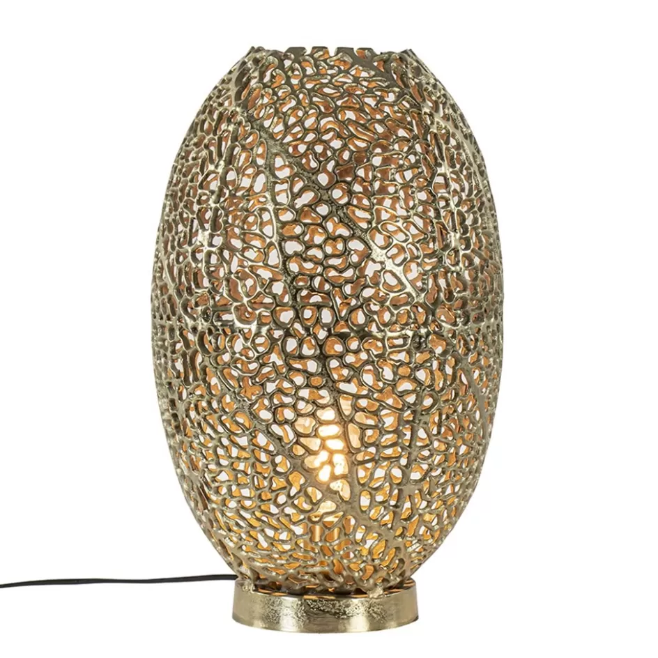 Tafellampen | Light and Living>Straluma Light and Living tafellamp Sinula goud groot