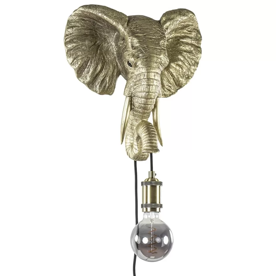 Light and Living | Woonkamerlampen>Straluma Light and Living wandlamp Elephant licht goud