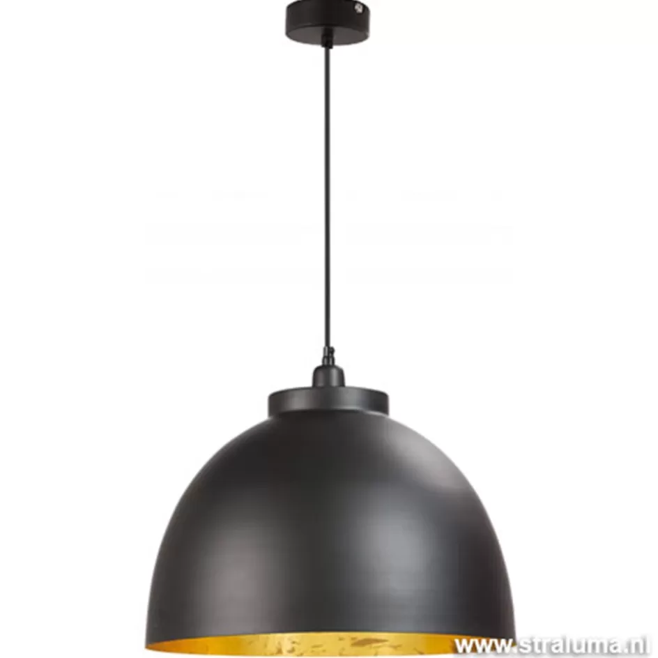 Eettafellampen | Light and Living>Straluma Light  Living Hanglamp Kylie zwart/goud