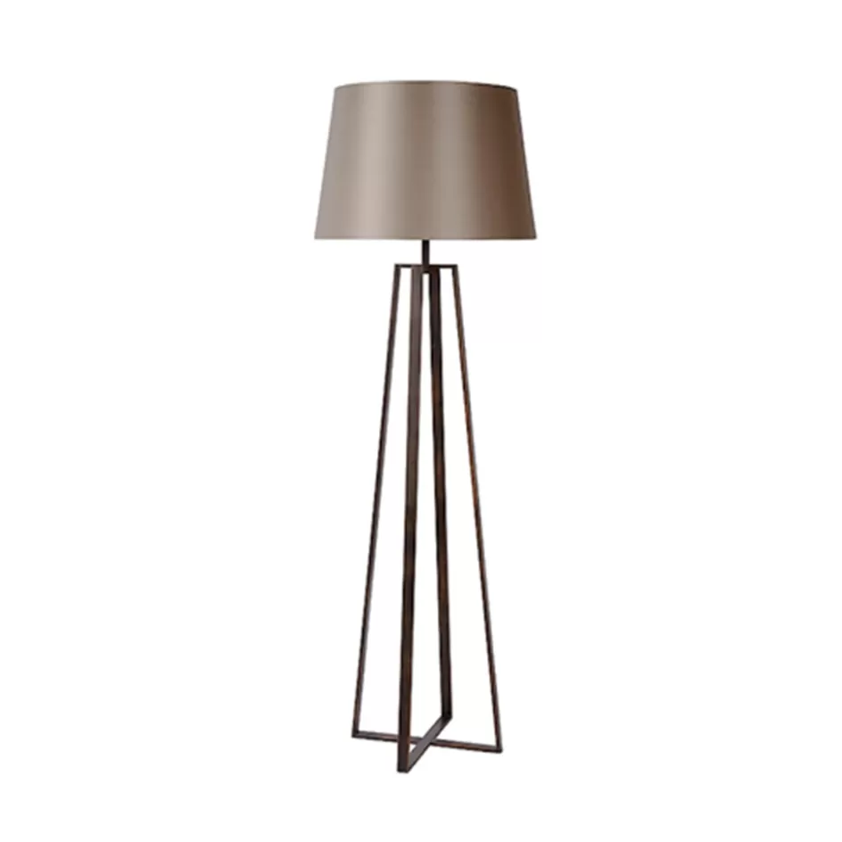 Woonkamerlampen | Slaapkamerlampen>Straluma Luxe Staande lamp bruin met kap