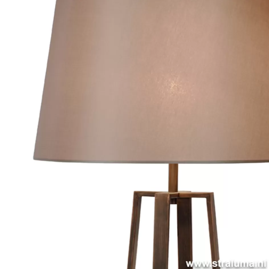 Woonkamerlampen | Slaapkamerlampen>Straluma Luxe Staande lamp bruin met kap