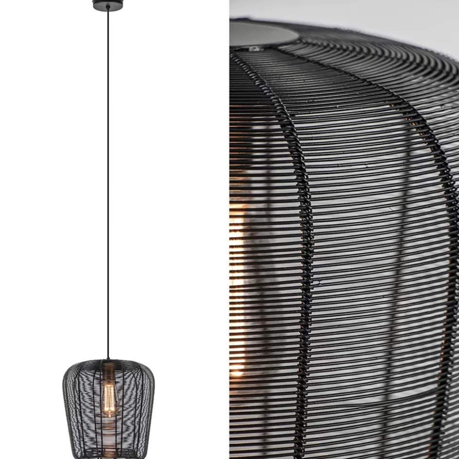 Draadlampen | Light and Living>Straluma Mat zwarte hanglamp Adeta Light and Living