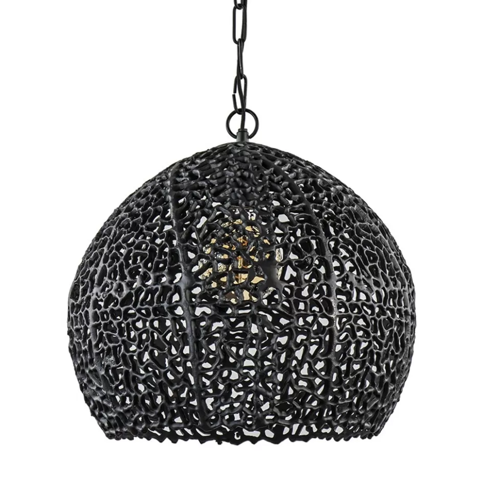 Light and Living | Woonkamerlampen>Straluma Mat zwarte hanglamp Sinula Light and Living