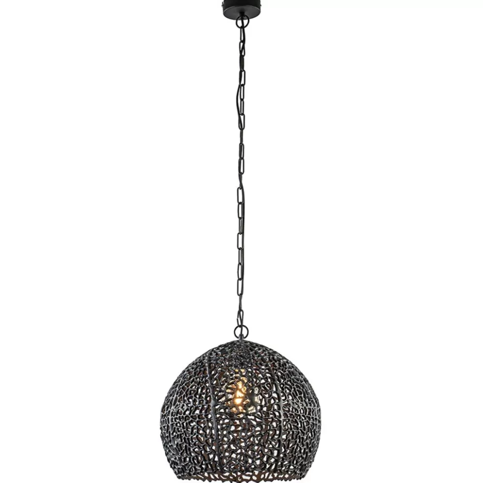 Light and Living | Woonkamerlampen>Straluma Mat zwarte hanglamp Sinula Light and Living