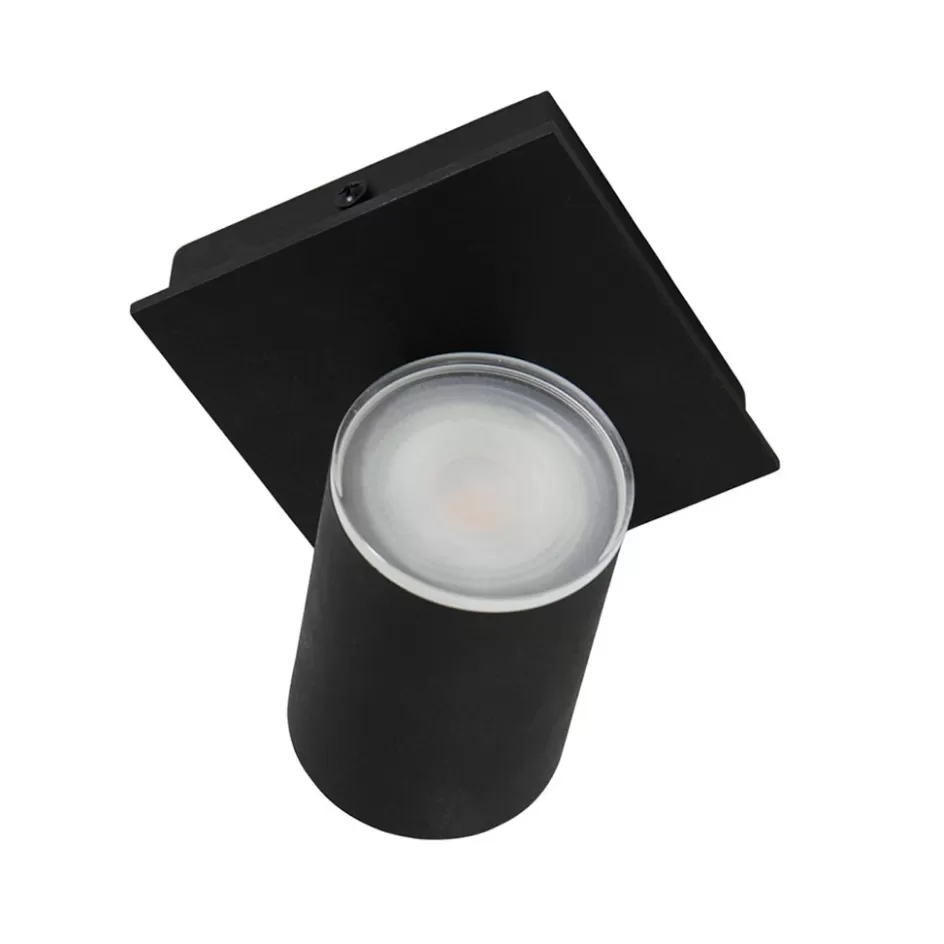 Plafondlampen | Opbouwspots>Straluma Moderne 1-lichts opbouw spot zwart inclusief LED