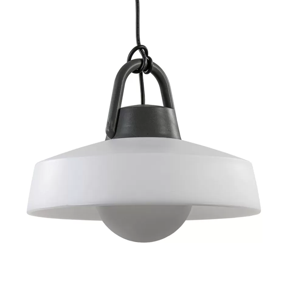 Hanglampen | Buitenlampen>Straluma Moderne buitenlamp hang antraciet met wit IP65