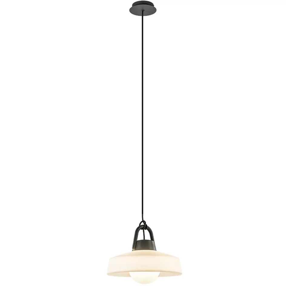 Hanglampen | Buitenlampen>Straluma Moderne buitenlamp hang antraciet met wit IP65