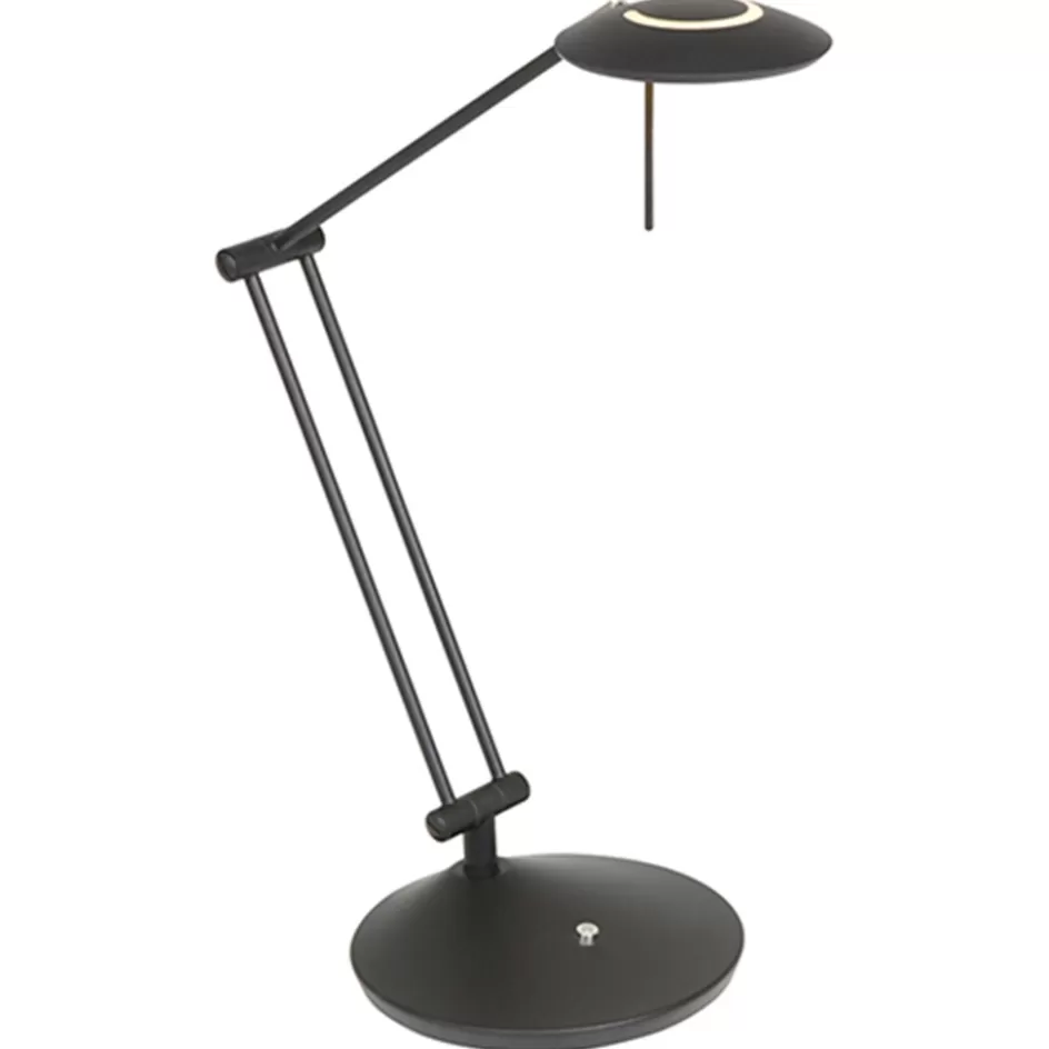 Tafellampen | Bureaulampen>Straluma Moderne bureaulamp zwart met dimbaar LED