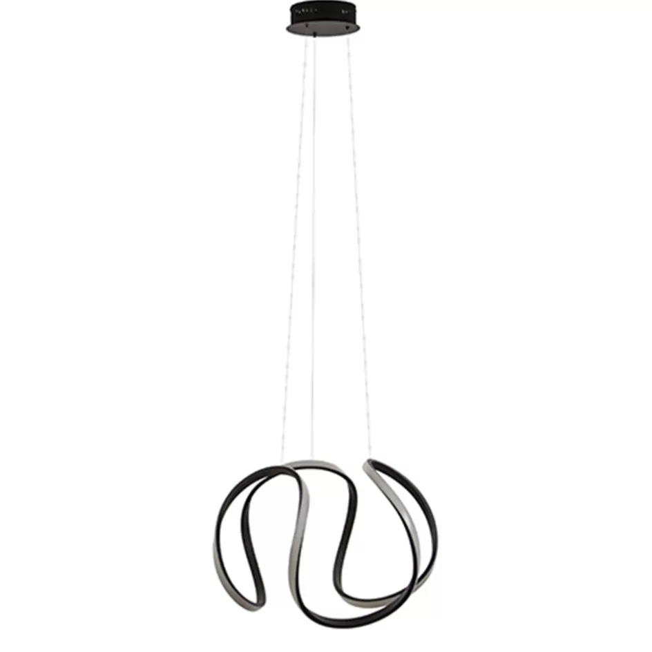 Hanglampen | Eettafellampen>Straluma Moderne design hanglamp LED zwart