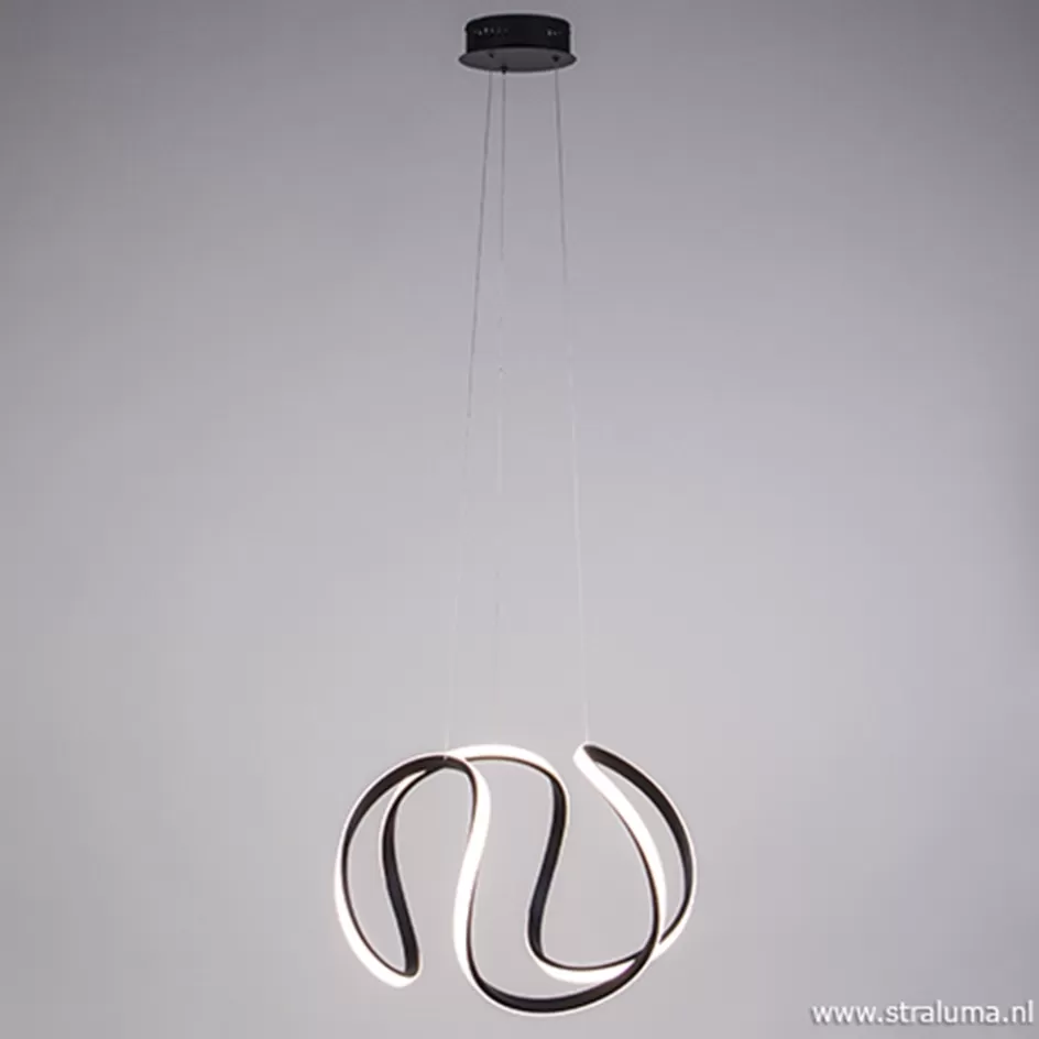 Hanglampen | Eettafellampen>Straluma Moderne design hanglamp LED zwart