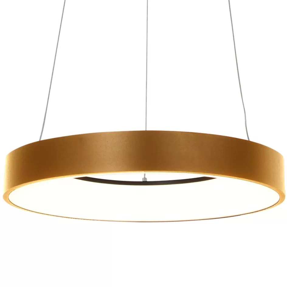 Hanglampen | Eettafellampen>Straluma Moderne design LED hanglamp ring goud