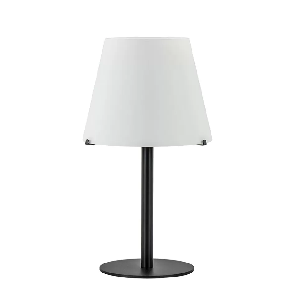 Tafellampen | Design Verlichting>Straluma Moderne design tafellamp zwart met witte glazen kap