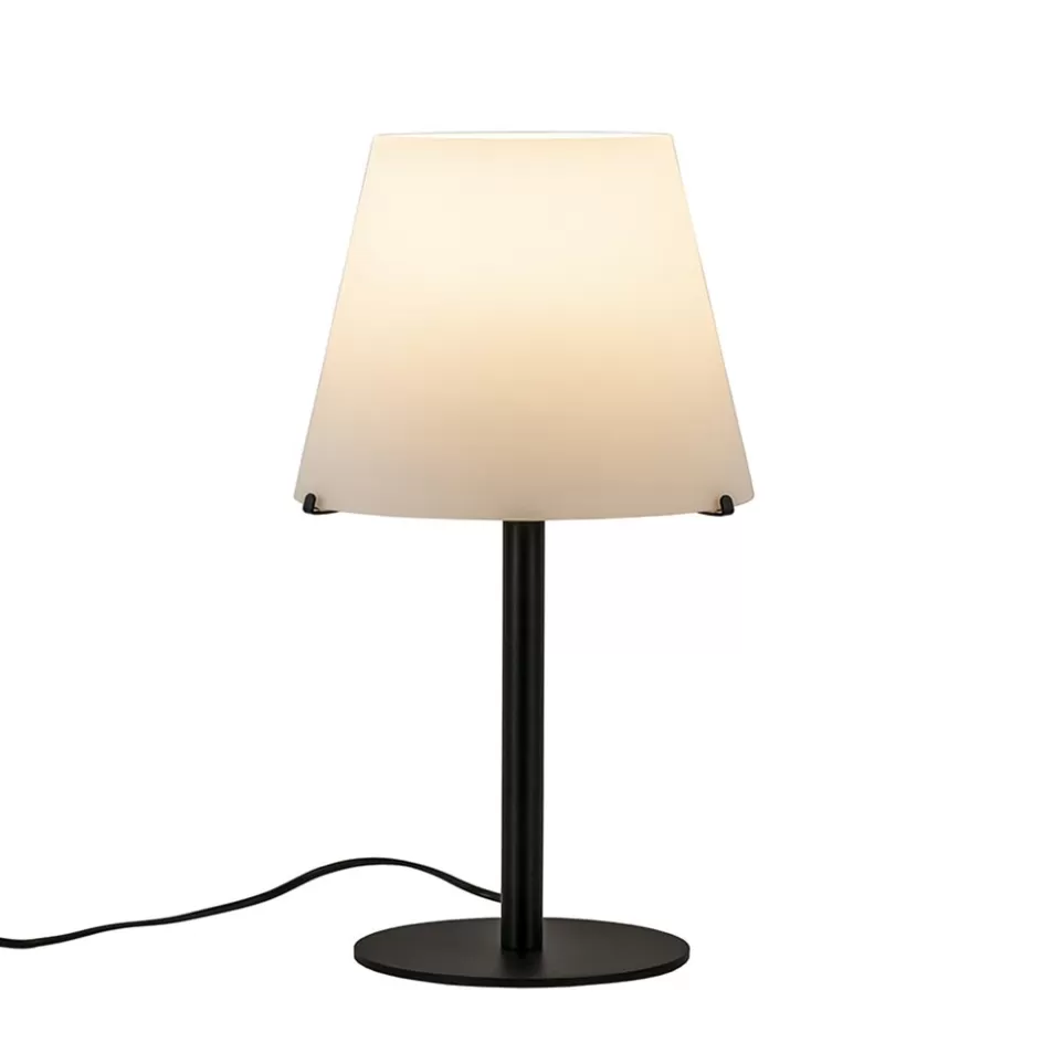 Tafellampen | Design Verlichting>Straluma Moderne design tafellamp zwart met witte glazen kap