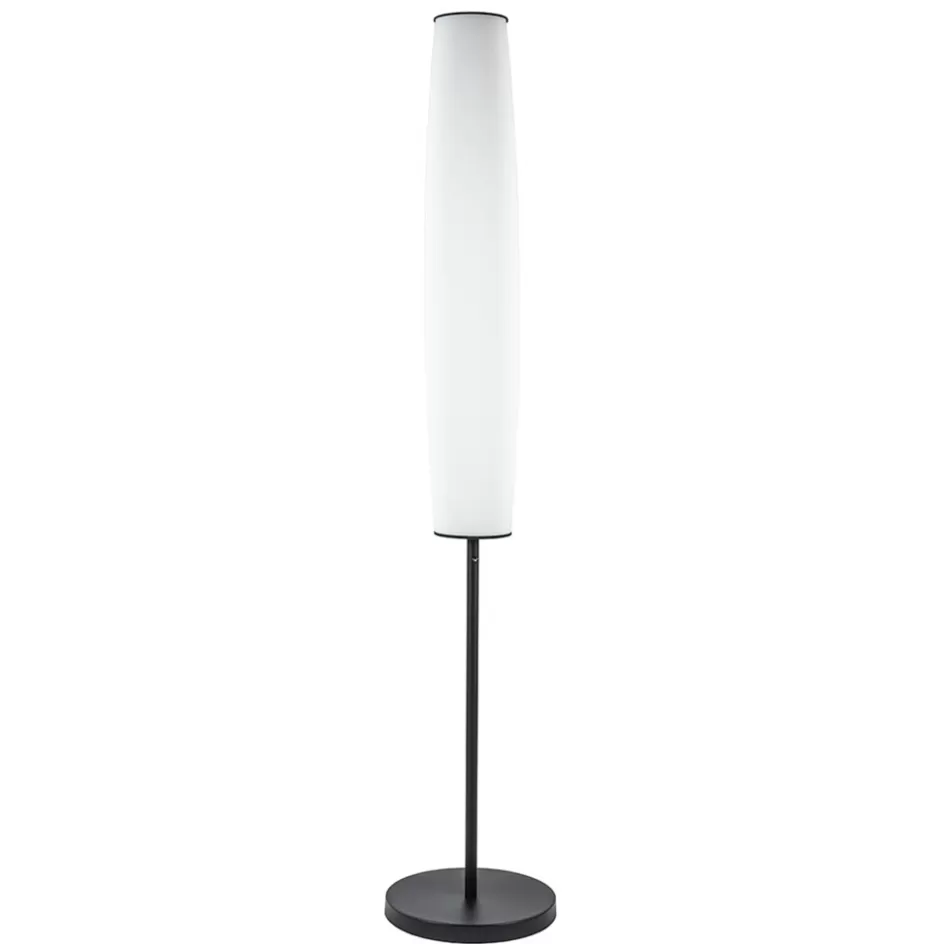 Vloerlampen | LED Vloerlampen>Straluma Moderne design vloerlamp zwart met opaal glas dim to warm