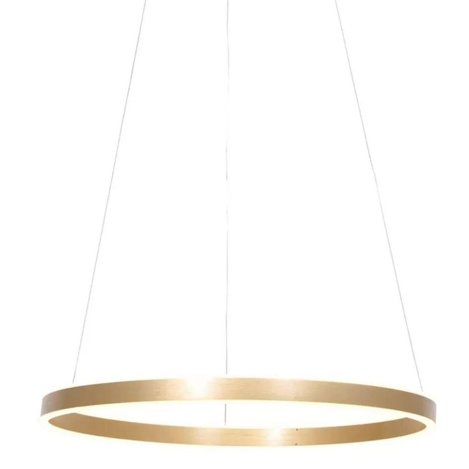 Hanglampen | Eettafellampen>Straluma Moderne hanglamp ring goud met geïntegreerd LED