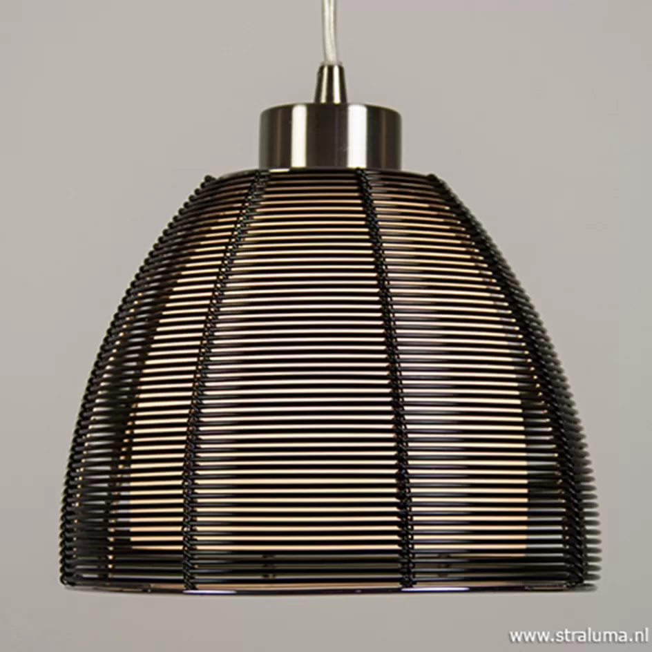 Draadlampen | Tienerkamerlampen>Straluma Moderne hanglamp zwart klein