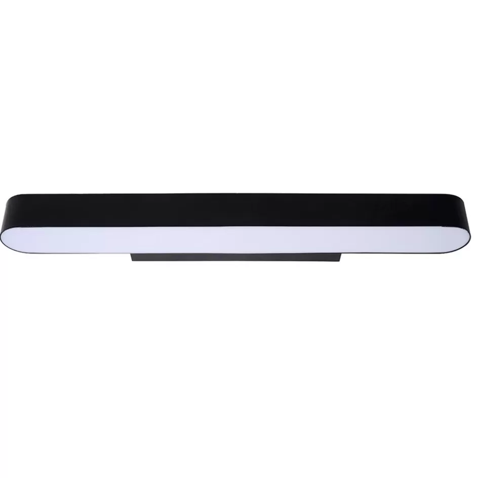 Wandlampen | LED Badkamerlampen>Straluma Moderne LED badkamer wandlamp zwart 60 cm