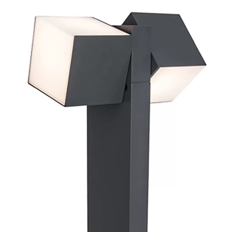 Buitenlampen>Straluma Moderne LED buitenlamp dubbele kubus op paal IP54