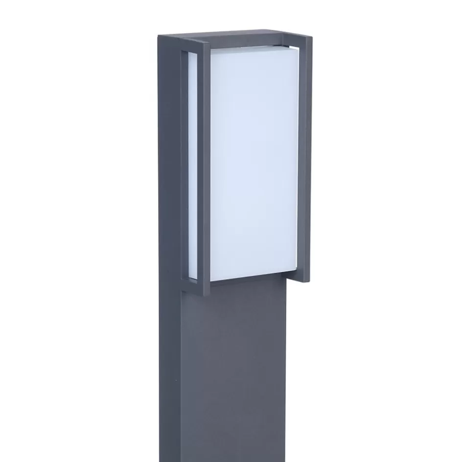 Buitenlampen>Straluma Moderne LED buitenpaal grijs rechthoek IP54