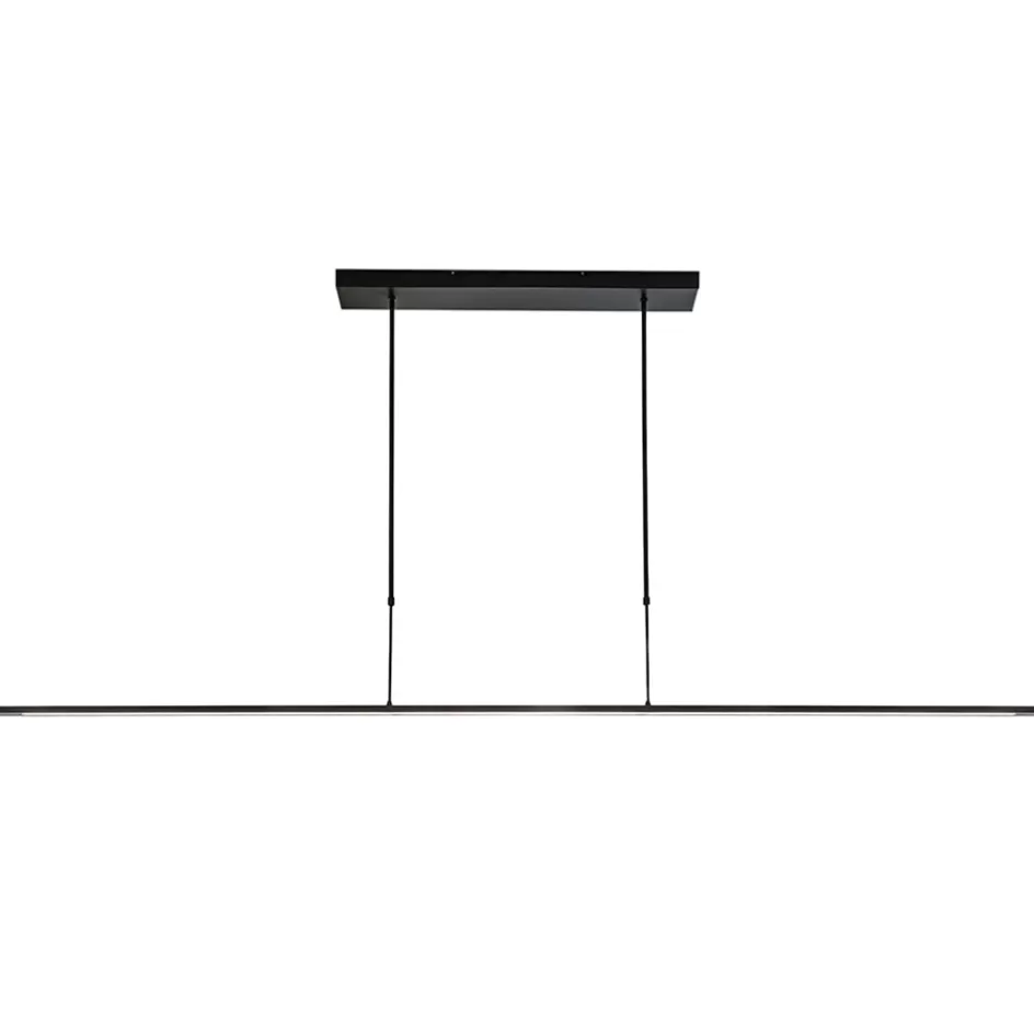 Hanglampen | Eettafellampen>Straluma Moderne LED design hanglamp balk 200 cm zwart