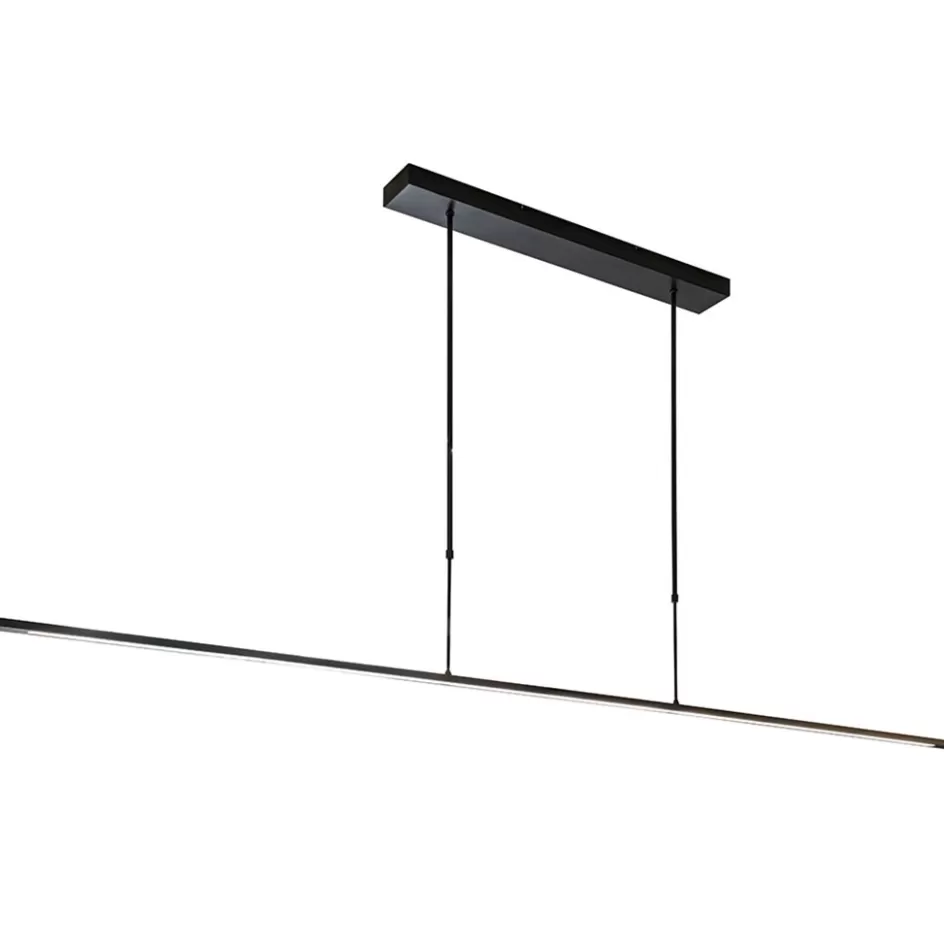 Hanglampen | Eettafellampen>Straluma Moderne LED design hanglamp balk 200 cm zwart