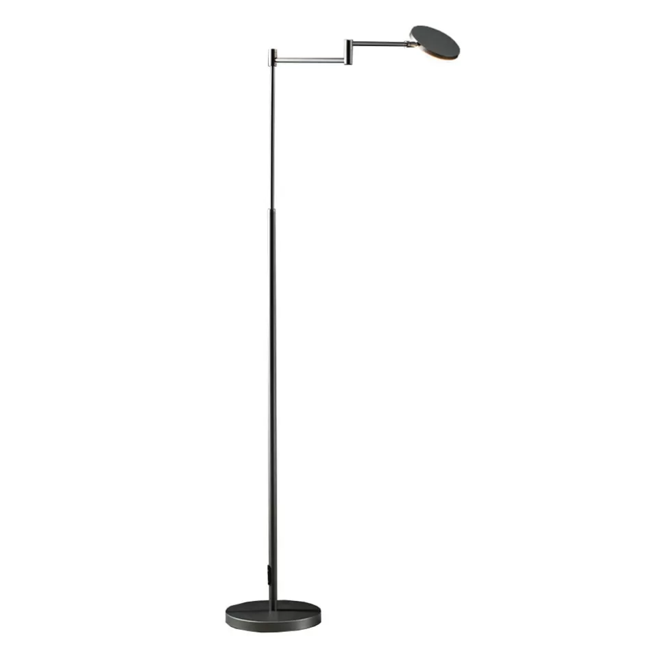 Vloerlampen | Leeslampen>Straluma Moderne LED leeslamp vloerlamp antraciet