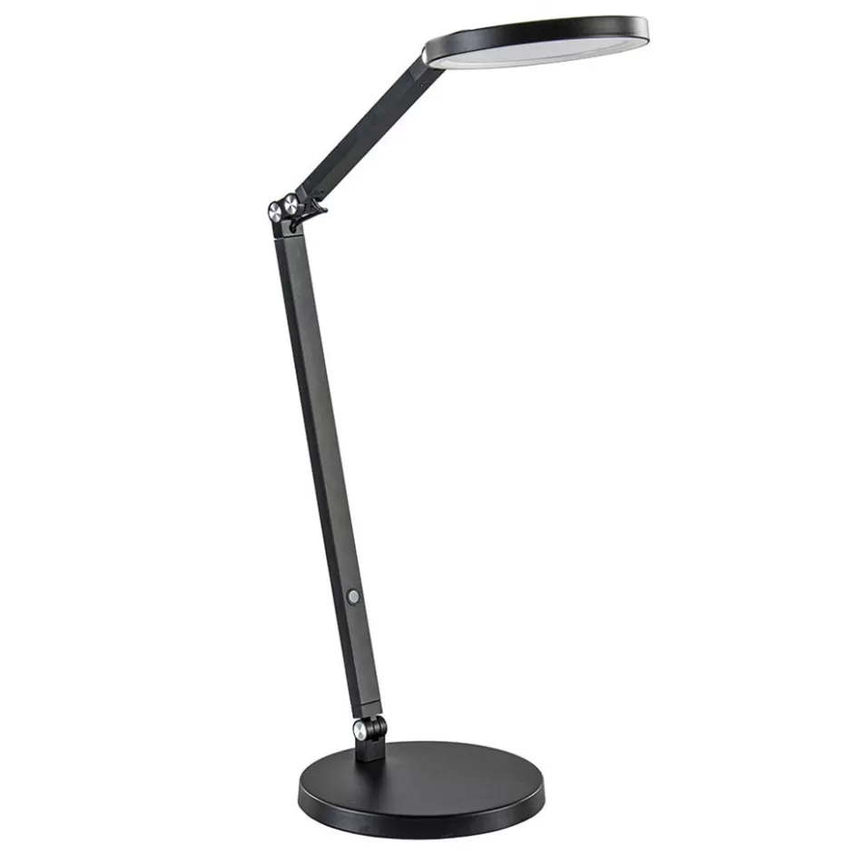 Tafellampen | Bureaulampen>Straluma Moderne tafel/bureaulamp zwart met dimbaar LED