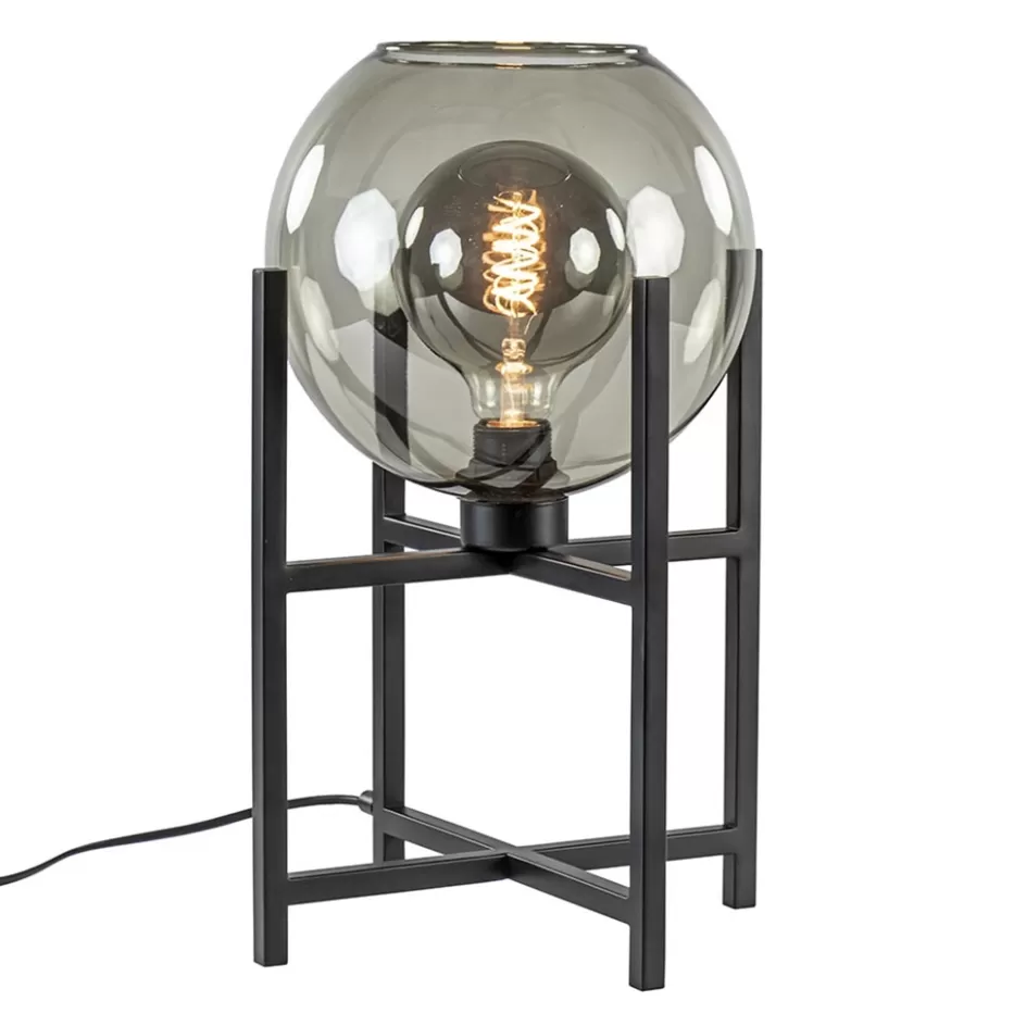 Tafellampen | Luxe Verlichting>Straluma Moderne tafellamp frame met smoke glazen bol