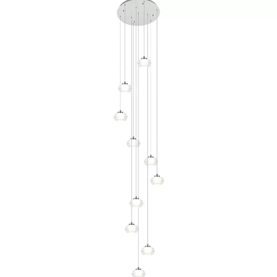 Hanglampen | Videverlichting>Straluma Moderne videlamp chroom met helder glas incl LED