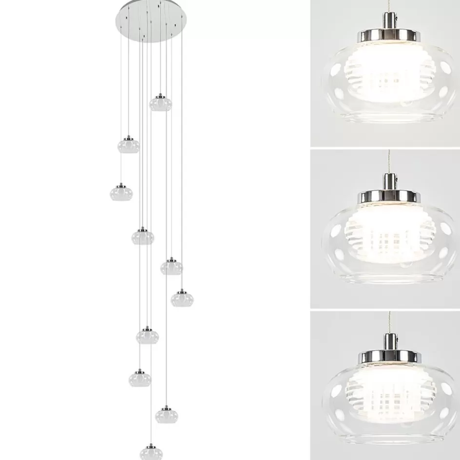 Hanglampen | Videverlichting>Straluma Moderne videlamp chroom met helder glas incl LED