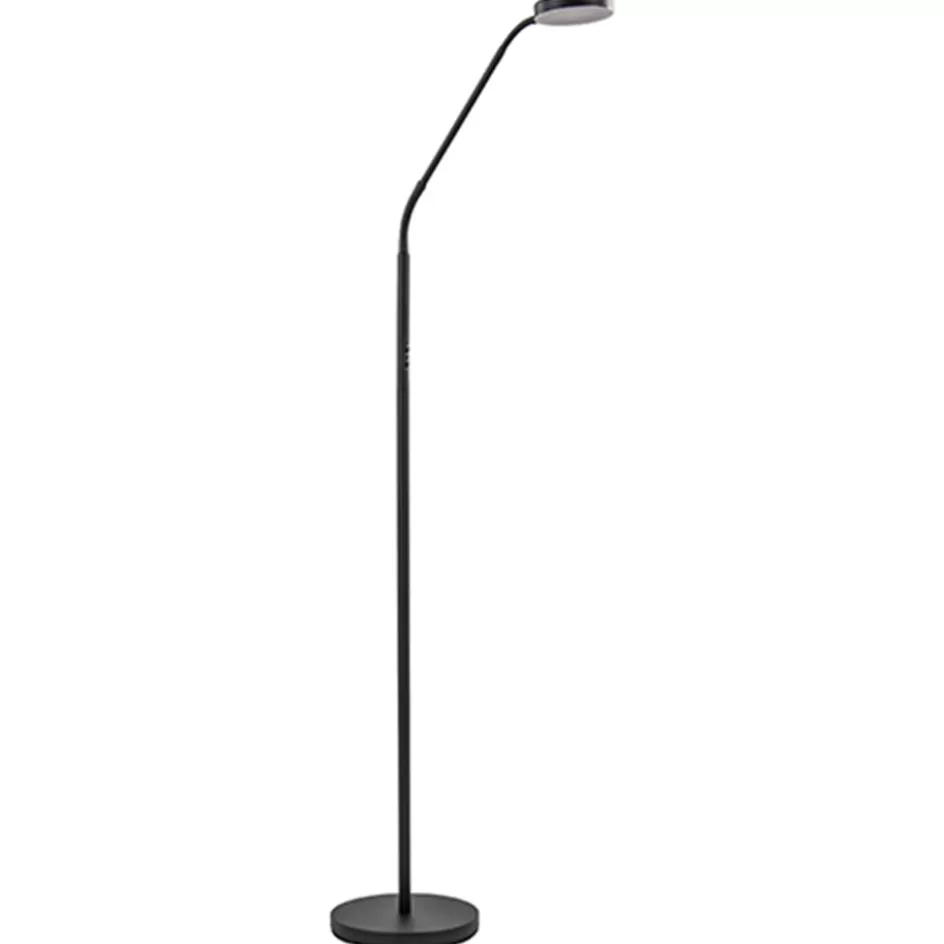 Vloerlampen | Leeslampen>Straluma Moderne vloerlamp zwart met dimbaar LED