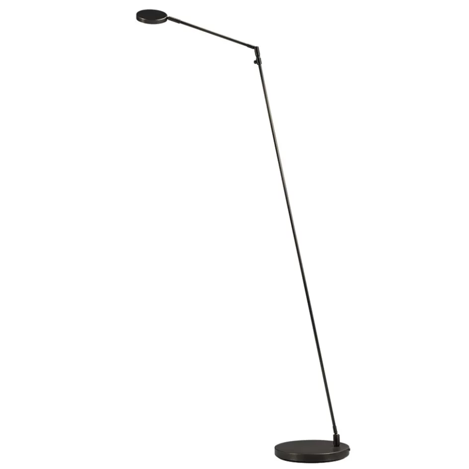 Vloerlampen | Leeslampen>Straluma Moderne vloerlamp/leeslamp zwart LED dim-to-warm