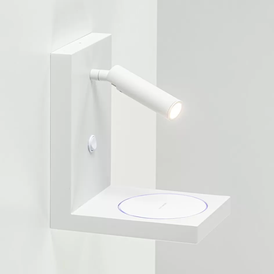 Wandlampen | Bedlampjes>Straluma Moderne wandlamp wit inclusief LED en fast charger