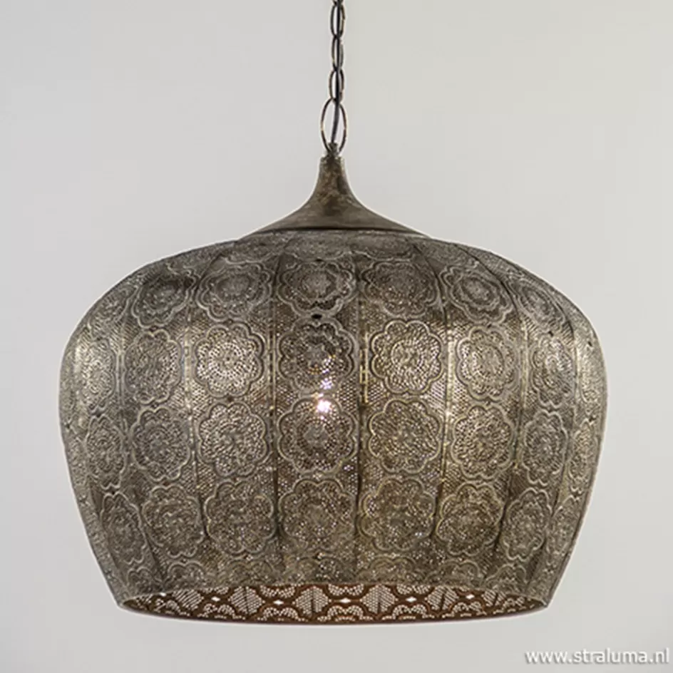 Eettafellampen | Light and Living>Straluma Oosterse hanglamp Emine bruin/goud metaal