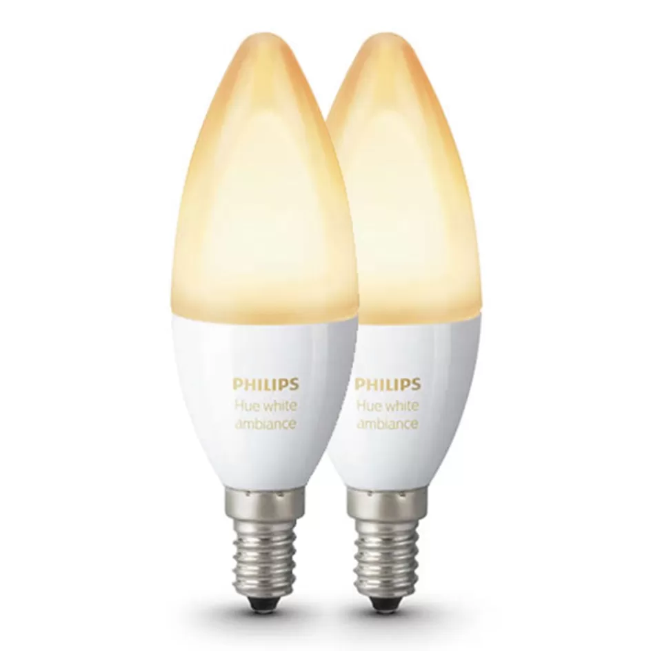 Smart lampen | Philips Hue>Straluma Philips Hue 4w e14 kaars 2-pack white ambiance