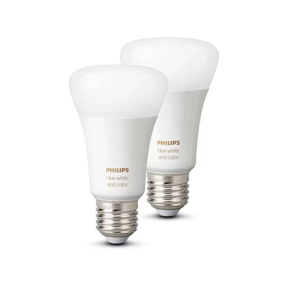 Smart lampen | Philips Hue>Straluma Philips Hue e27 2-pack color ambiance