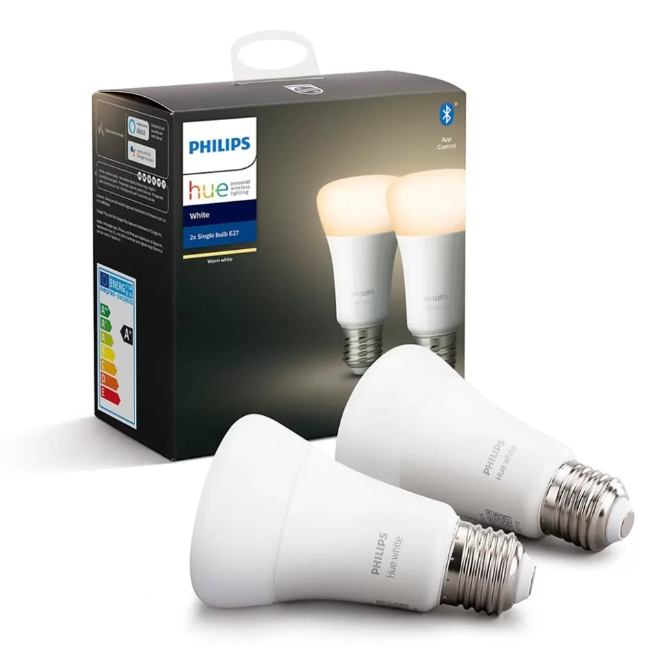 Smart lampen | Philips Hue>Straluma Philips Hue e27 2-pack mat 2700k