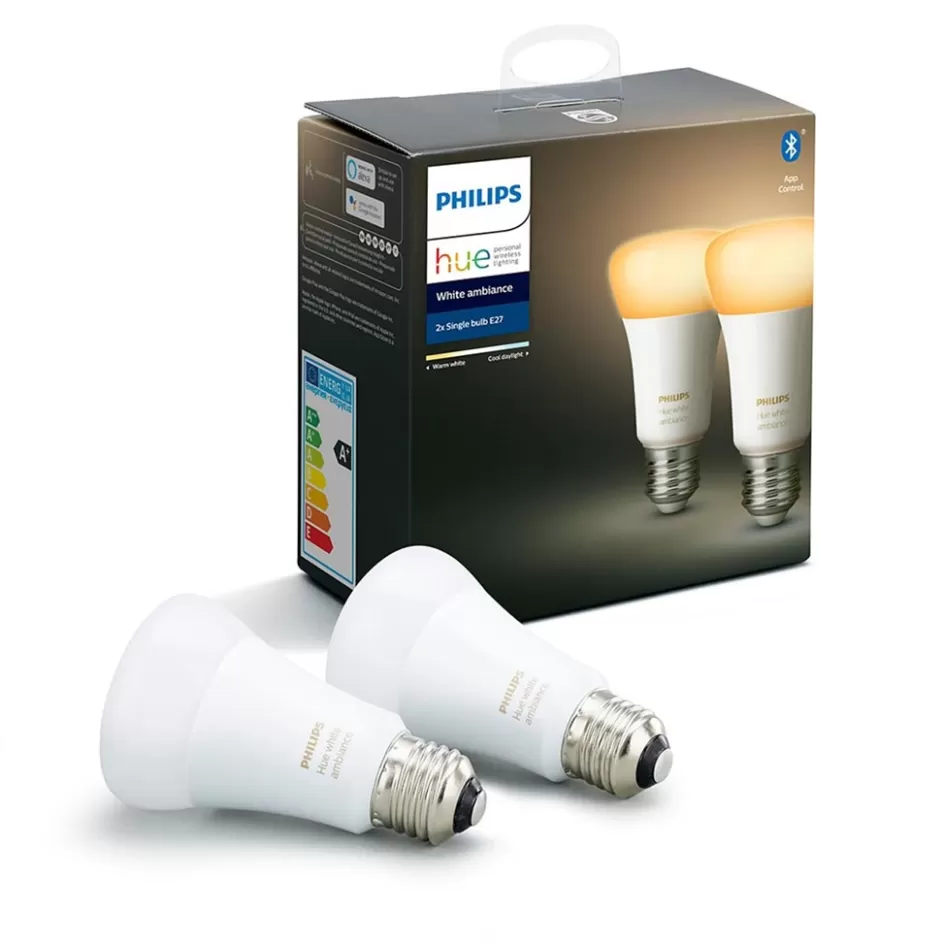 Smart lampen | Philips Hue>Straluma Philips Hue e27 a60 mat 2-pack white ambiance