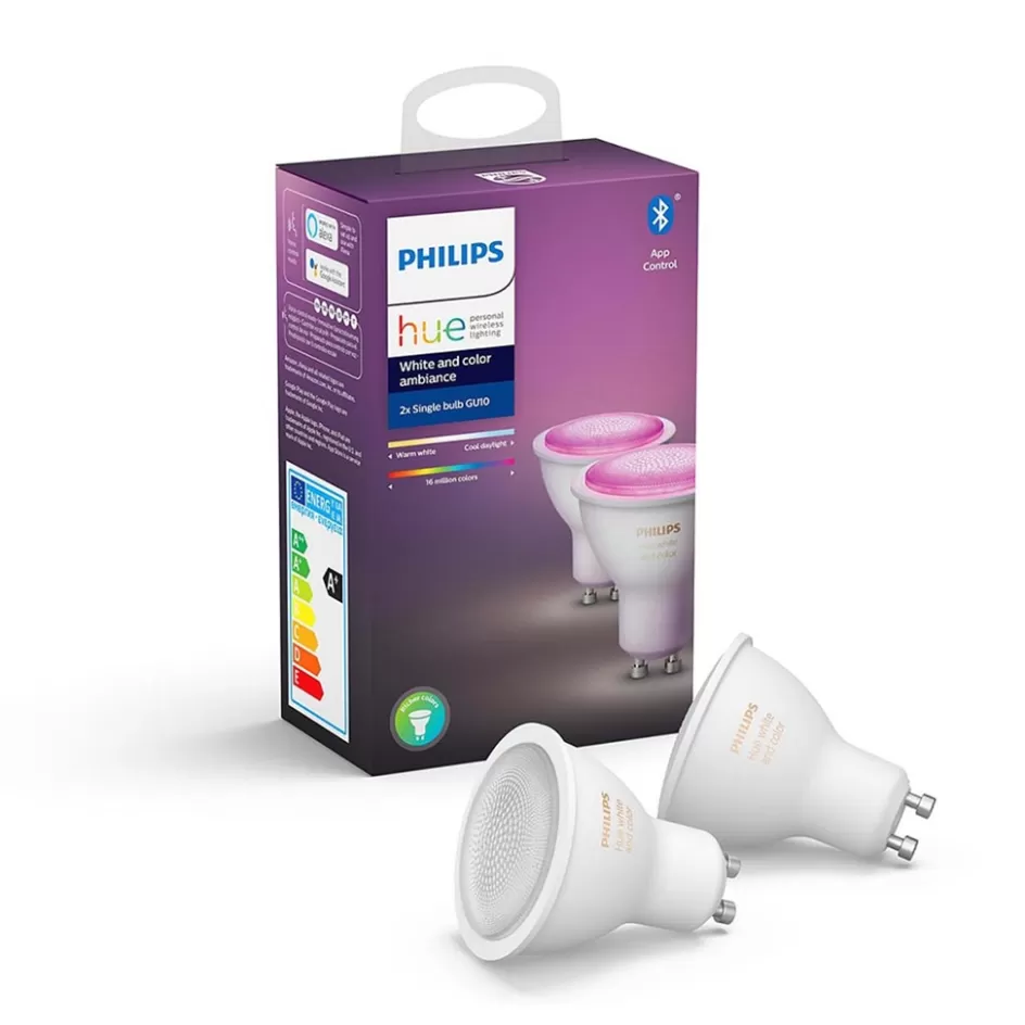 Smart lampen | Philips Hue>Straluma Philips Hue gu10 2-pack colour ambiance