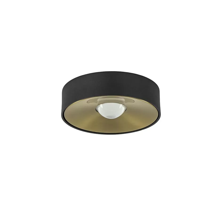 Plafondlampen | Opbouwspots>Straluma Plafondlamp Bright 15 zwart/matgoud