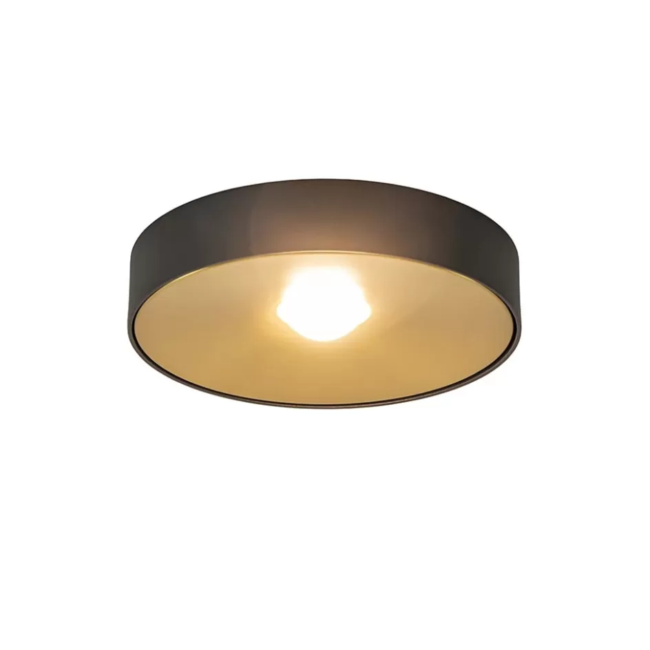 Plafondlampen | Opbouwspots>Straluma Plafondlamp Bright 20 zwart/matgoud