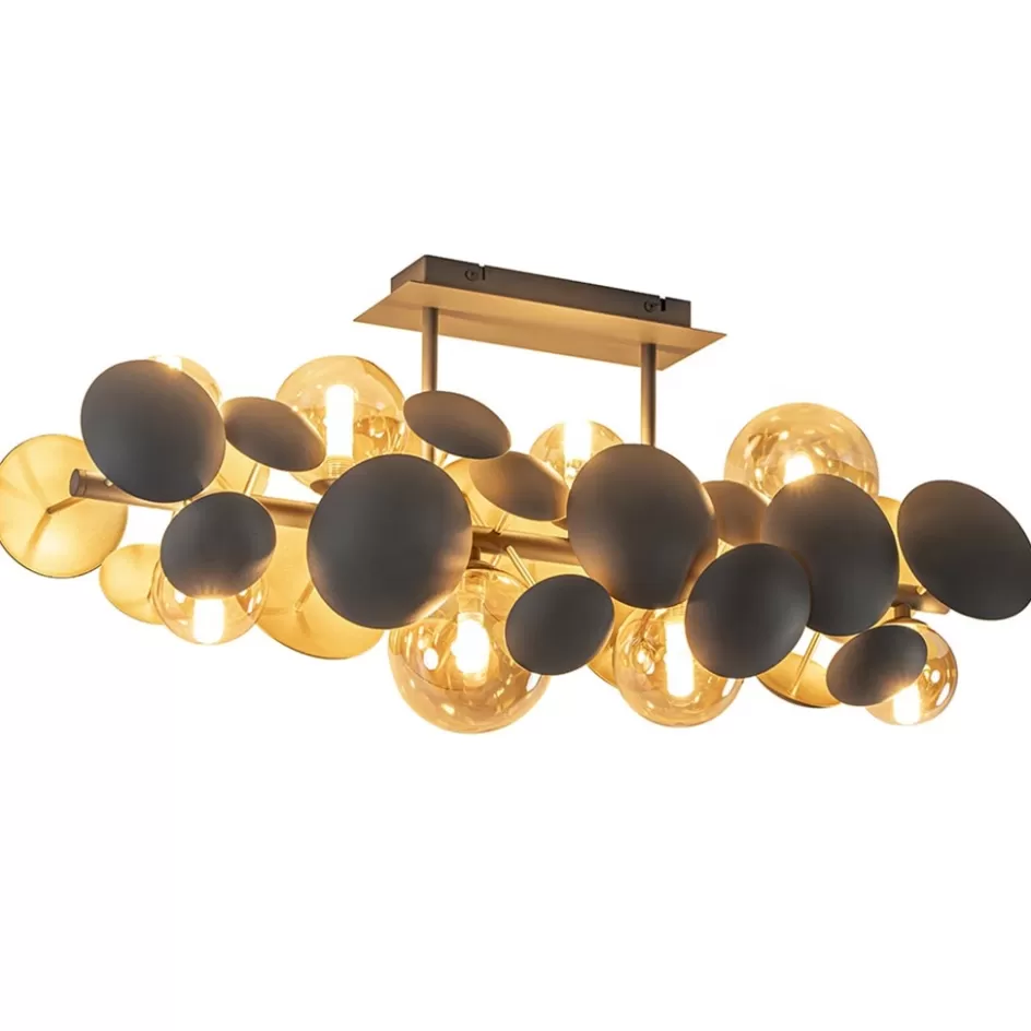 Plafondlampen | Design Verlichting>Straluma Plafondlamp Bubble 8l 76cm amber/grijs