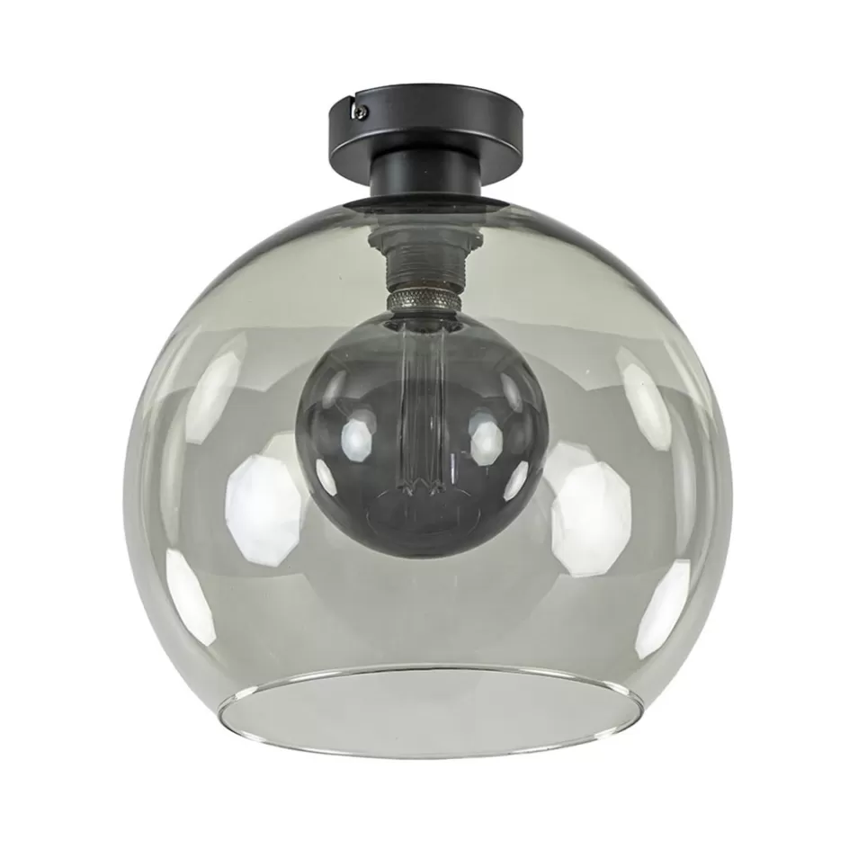 Woonkamerlampen | Slaapkamerlampen>Straluma Plafondlamp globe smoke glas 30cm